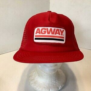 Vintage Agway Red Trucker Hat The Winner Tag Made USA Snapback One Size